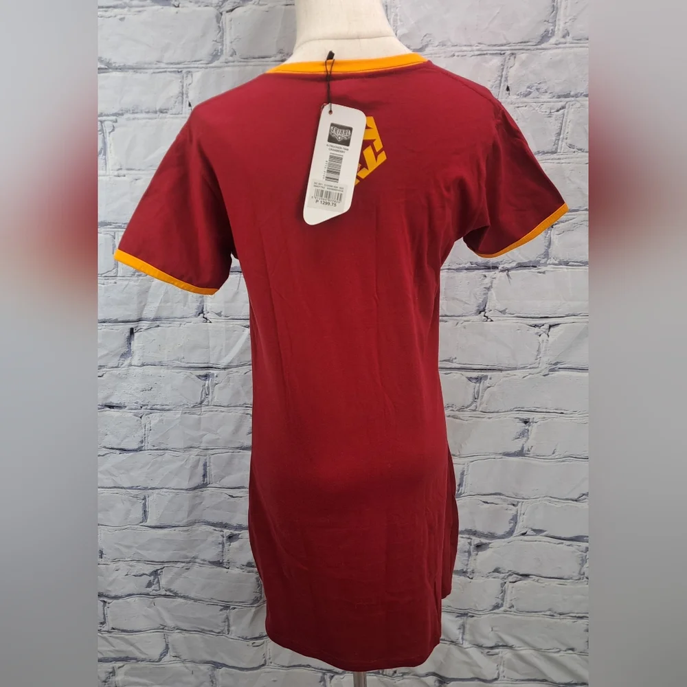 NWT Vintage Tribal Gear Women's T-Shirt Dress Mini Trucker Cranberry Y2K Large - Picture 6 of 15